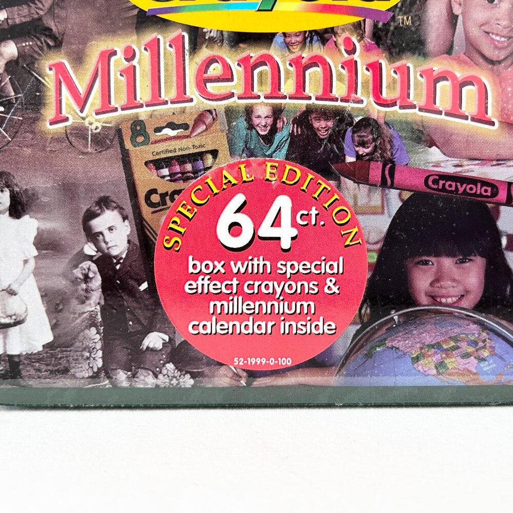 New! 2 Vtg 1992 1999 CRAYOLA Crayon Collector Tins Millennium Holiday & Ornament - Picture 6 of 6
